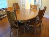 Oak Dining table with 8 Chairs