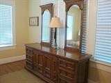 Dresser with Double Mirrors
