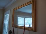 Large Gold Beveled Mirror