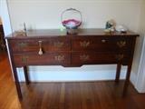 Beautiful inlaid Chest / Table / Server with locking Drawers