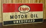 3' x 6' Metal Esso Motor Oil Sign