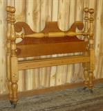 Tiger Maple Rope Bed