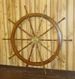 Huge Wooden Ship's Wheel