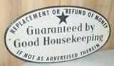 1950's New Old Stock Metal Good Housekeeping Sign