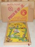 1950's Poosh-M-Up Jr. Toy Pinball Game In Original Box