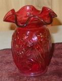 Fenton Cranberry Vase