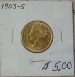 1903-S Gold $5.00 Coin