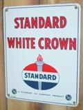1951 Porcelain Standard White Crown Sign