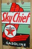 1950's Porcelain Sky Chief Texaco Gasoline Sign