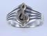 Estate sterling silver & 14K yellow gold James Avery g-clef ring: size 2 3/4, 2.8 gms