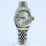 Authentic estate Rolex Oyster Perpetual Date 2-tone stainless steel & 18K yellow gold wristwatch: 1” case, Swiss automatic movement, style #6916, serial #7358400. Watch is running.