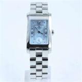 Authentic estate Baume & Mercier stainless steel lady's wristwatch: 3/4” wide case, ~7 1/2” bracelet, Swiss quartz movement, 3467628, MV045139. Watch is running.