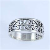 Estate James Avery sterling silver swirl ring: size 12, 5.3 gms