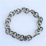 Estate James Avery sterling silver cable bracelet: 8", 28 gms