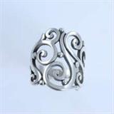 Estate James Avery sterling silver swirl ring: size 6, 5.7 gms