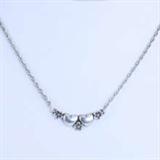 Estate James Avery sterling silver heart & flower necklace: 16", 6.6 gms