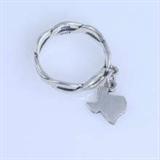 Estate James Avery sterling silver Texas ring: size 3 1/2, 2.2 gms