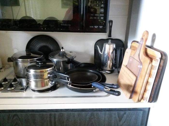 pots & pans, cutting boards