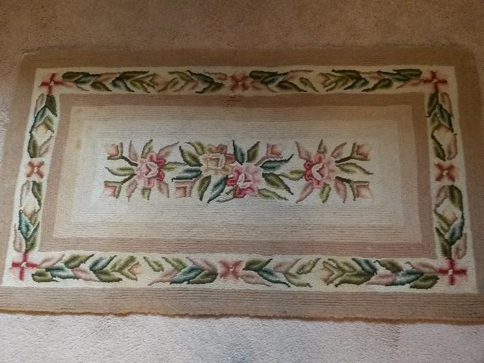 vintage hooked rug