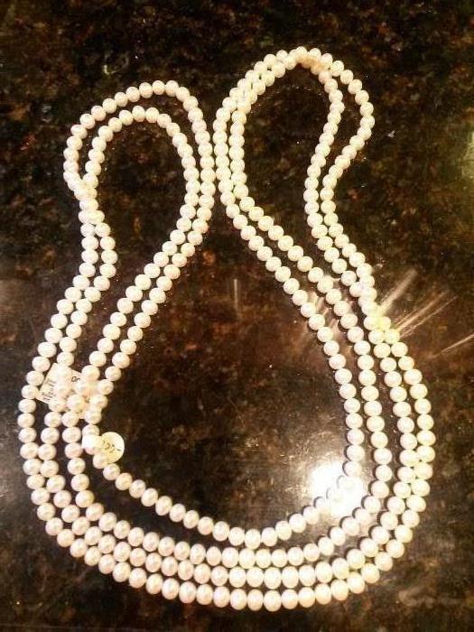 100" pearls from Macy's