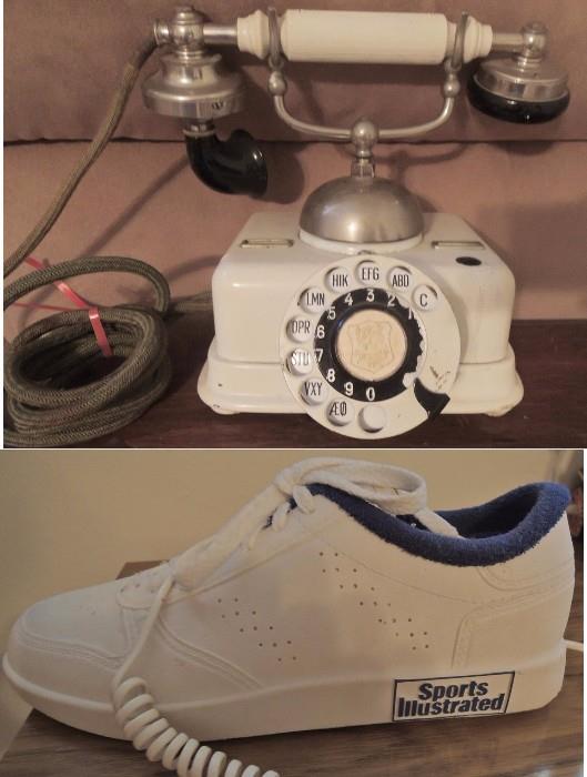Very old telephone.  sneaker telephone