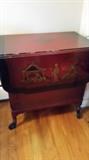Oriental bar cart
