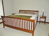 King size Ethan Allen headboard, footboard and 2 night stands