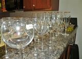 Many wine glasses!