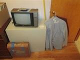 TELEVISION, FILE CABINET, SUITS