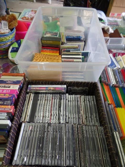 CD's and tapes abound