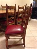 Leather seated dinette chair