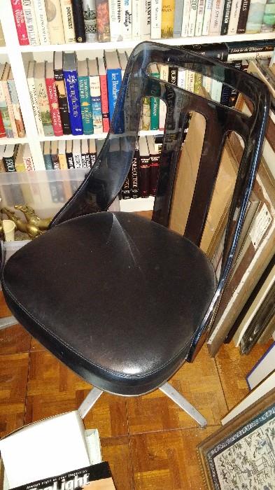 Mid century acrylic pair of chairs