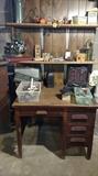 Oak Desk and Misc...