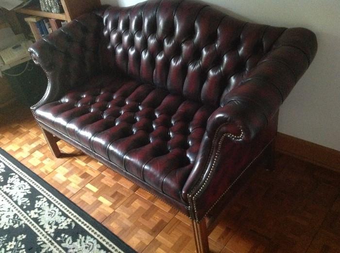 Tack Leather Loveseat $ 300.00