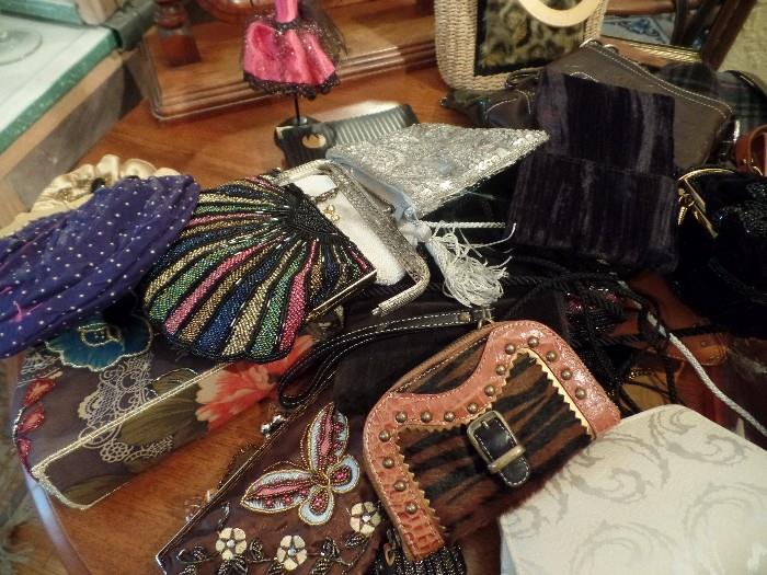 Vintage and newer purses
