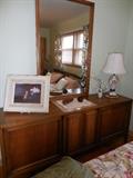 Mid century, CENTURY furniture Low Boy with Mirror