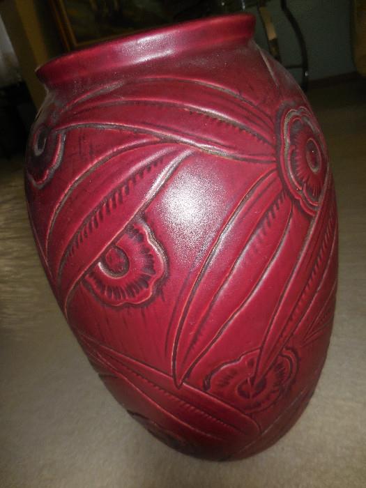 Weller Pottery circa 1931,Paragon, Matte Red