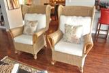 Wicker Wing Chairs
