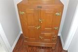Antique Oak Icebox - Lapland 1890 Antique 3 Door Oak Large Icebox