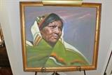 Native American Oil Painting 