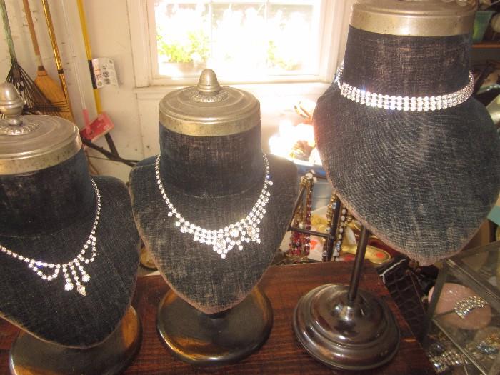 Costume jewelry, jewelry displays for sale