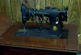 Singer sewing machine and table