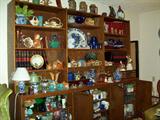 Large cabinet with tons of collectibles
