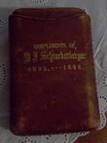 Antique leather cigar pouch