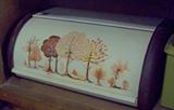Vintage metal bread box