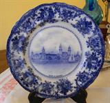 Flow Blue 1904 World's Fair plate