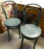 Painted bent wood chairs