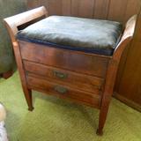 Antique piano bench