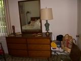 Dresser with mirror, etc.