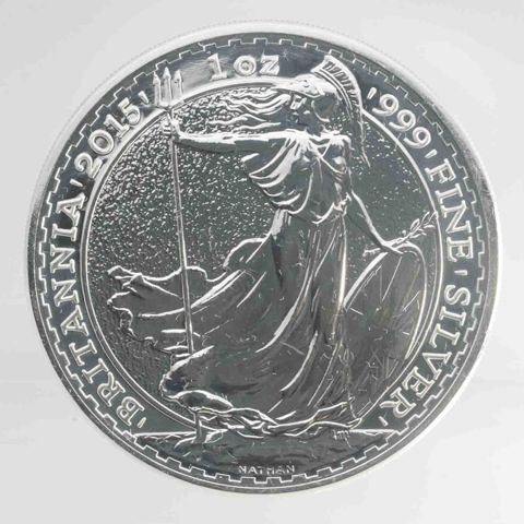 2015 Royal Mint Britannia 1oz Silver Coin bidding ends 9/12 $74.00